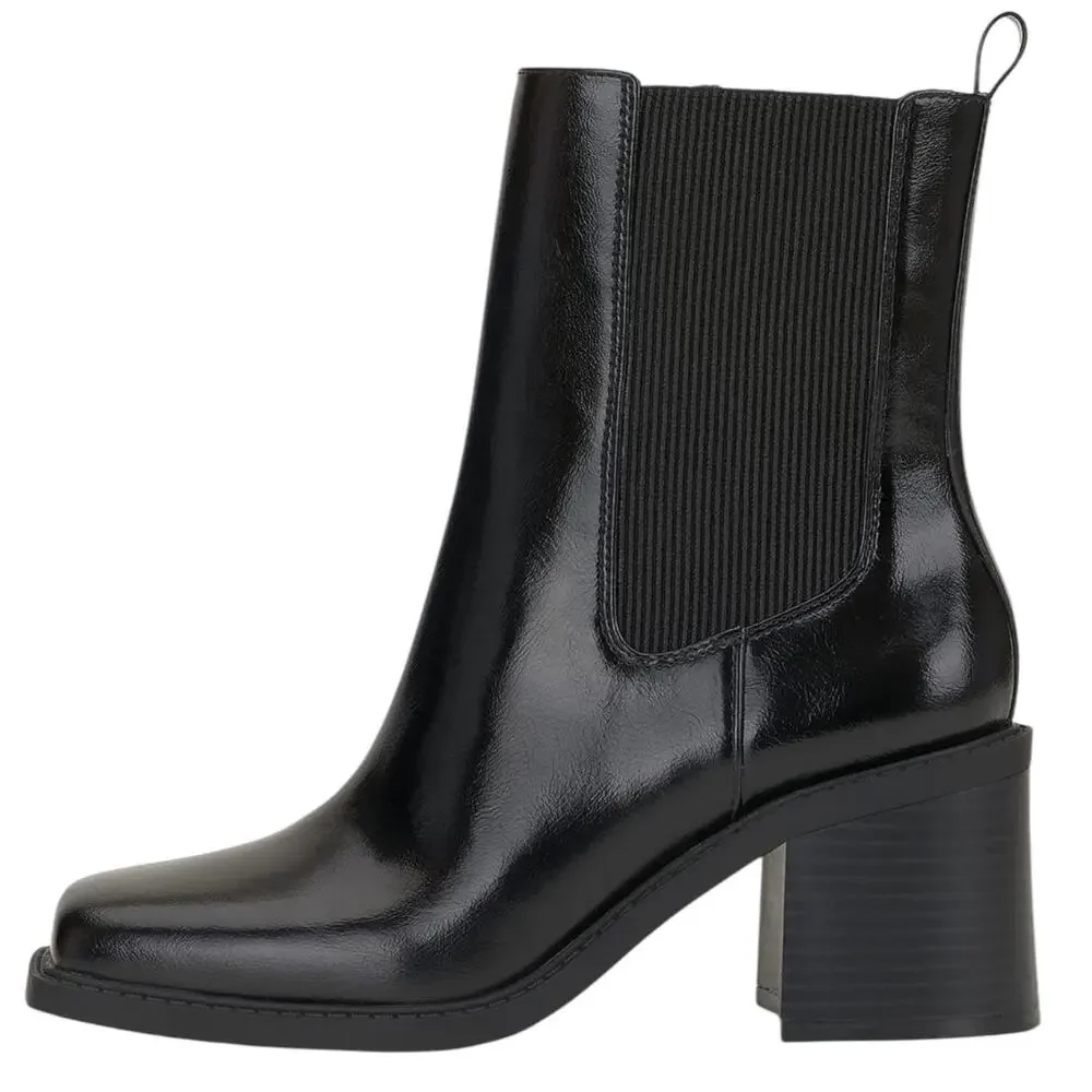 INC Women's Mapiya Square Toe Block Heel Booties Black Size 11